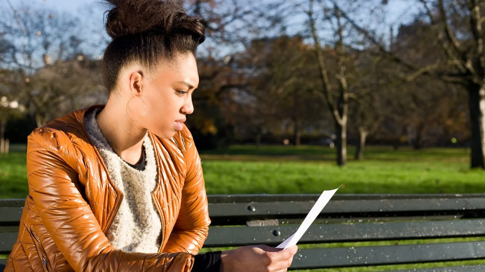 Woman on bench